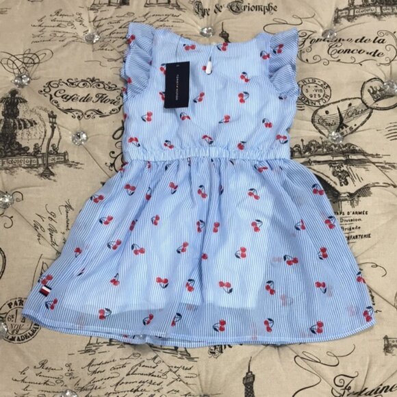 Tommy Hilfiger Toddler Girls Cherry-Print Chiffon - Picture 6 of 8